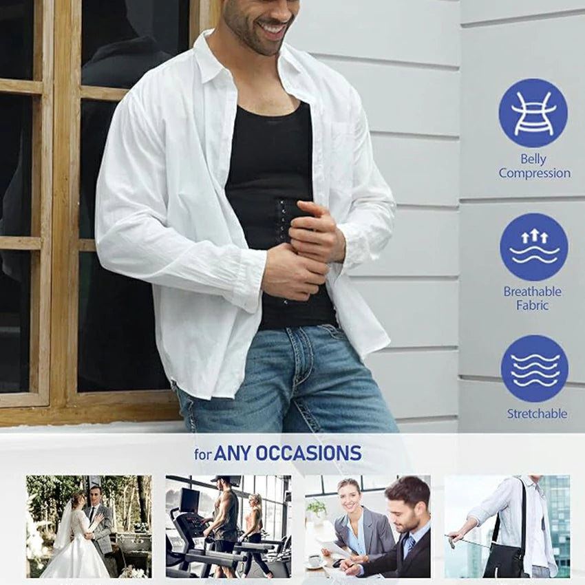 Men's Breathable Thin Mesh Compression Tank