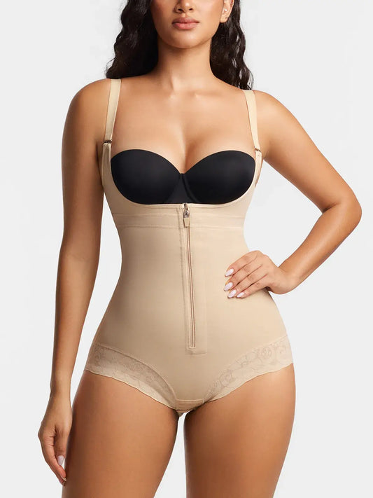 Women's Open Bust Bodysuit Tummy Control Butt Lift