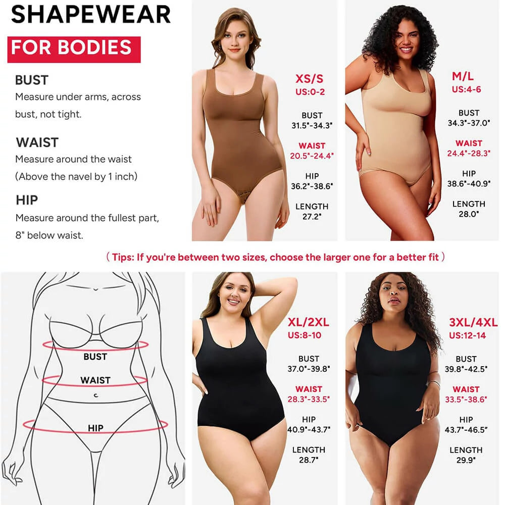 Women's Scoop Neck Bodysuit Tummy Control Shapewear