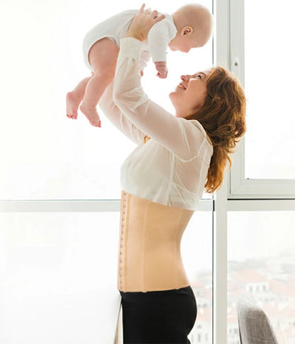 Women's Steel Boned Postpartum Waist Trainer Tummy Control