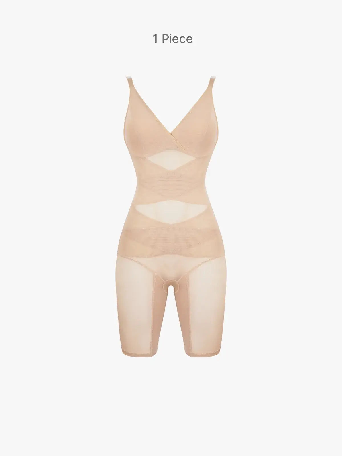 Women's V-Neck Bodysuit Tummy Control Butt Lift