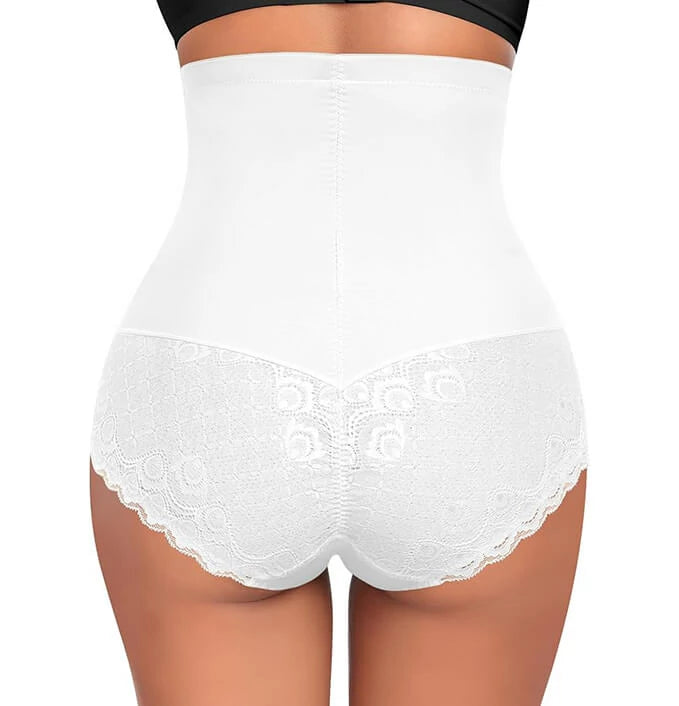 Women's High Waist Lace Panty Tummy Control