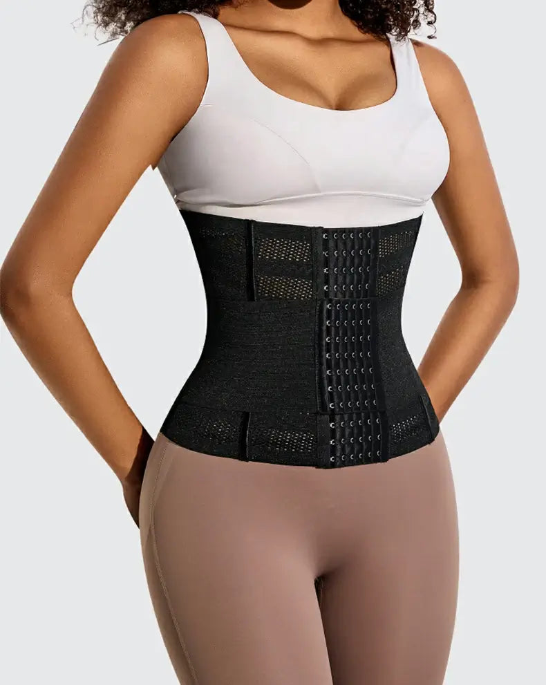 Women's Steel Boned Mesh Breathable Waist Trainer Tummy Control