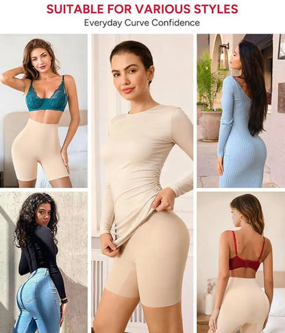 Women's Mid-Rise Built-in Hip and Butt Pads Shapewear Shorts