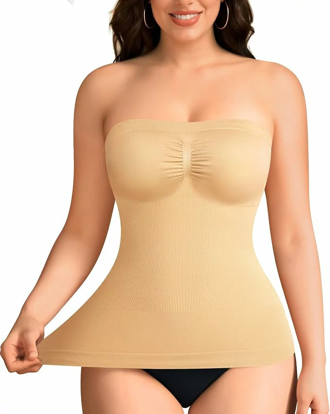 Women's Strapless Shapewear Tank Top Tummy Control