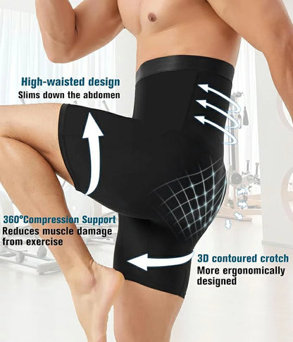Men's High Waist Breathable Tummy Control Shapewear Shorts