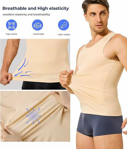 Men's Double-Layer Compression Tank Top Tummy Control