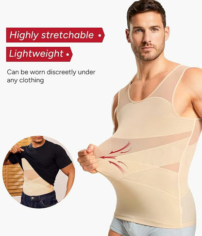 Men's Compression Tank Top Mesh Double-Layer