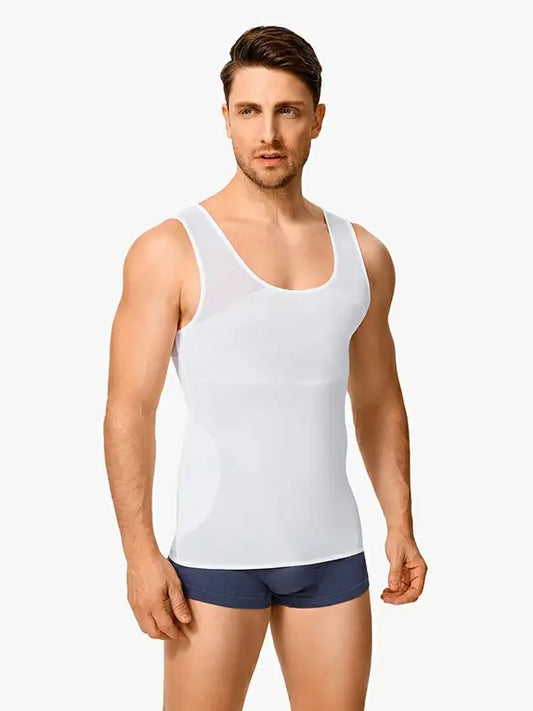 Men's Mesh Compression Chest & Tummy Control Tank Top