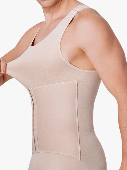 Men's Seamless Shapewear Bodysuit Tummy Control