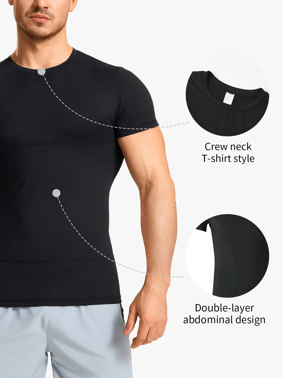 Men's Double-Layer Short Sleeve Compression Shirt
