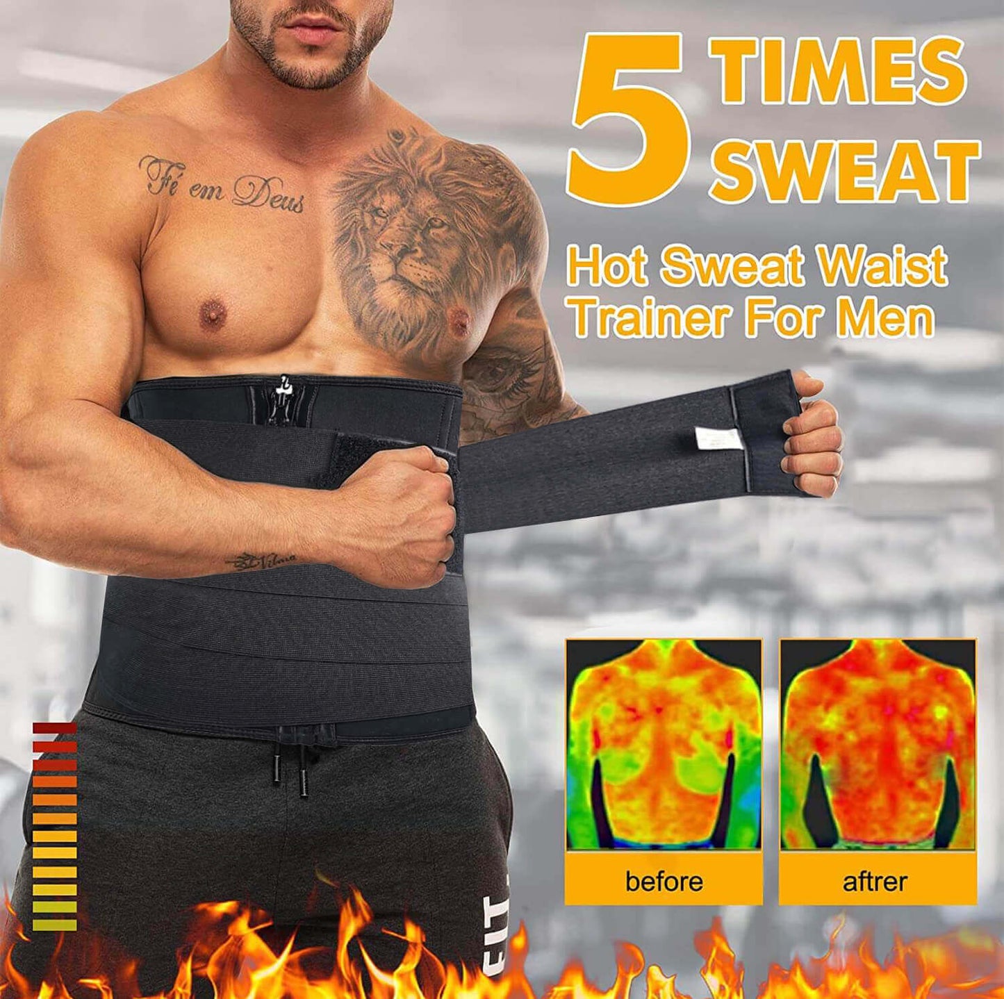 Men Waist Trainer Trimmer Tummy Control