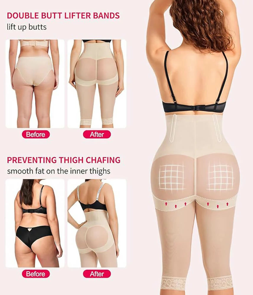 Women's High Waist Criss-Cross Capri Pants Tummy Control Butt Lift