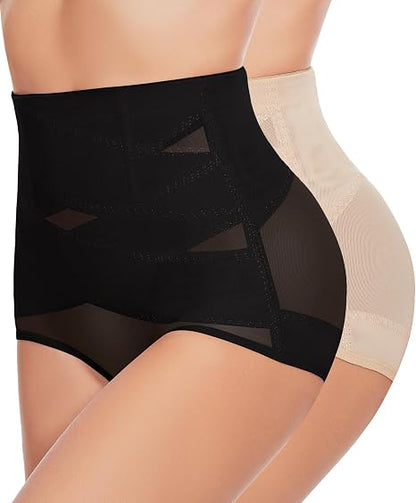 Women's High Waist Anti-Roll Shapewear Panties Tummy Control