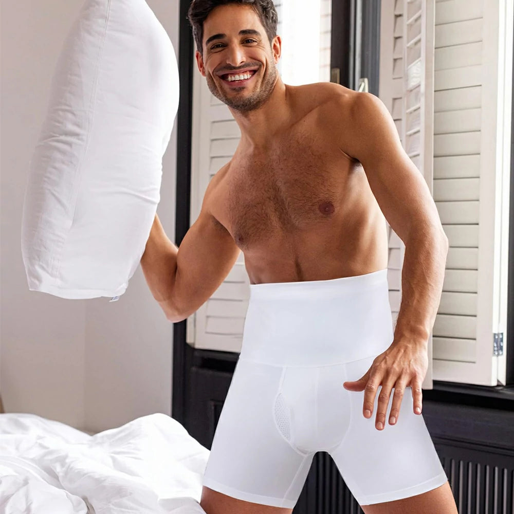 Men's High-Waist Compression Shorts Tummy Control