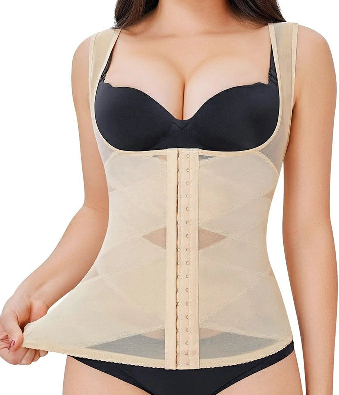 Women's Steel Boned Shapewear Vest Tummy Control