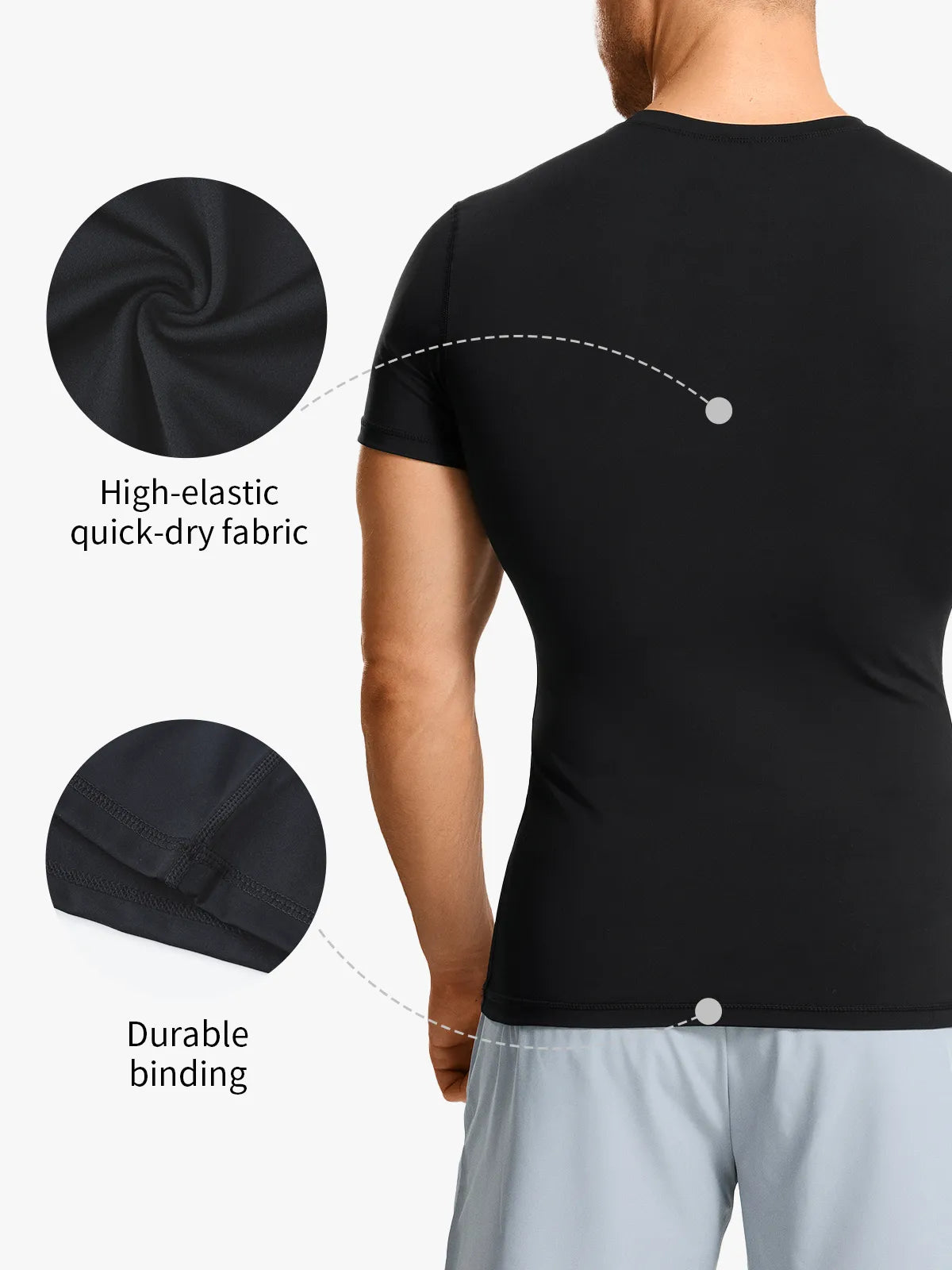 Men's Double-Layer Short Sleeve Compression Shirt