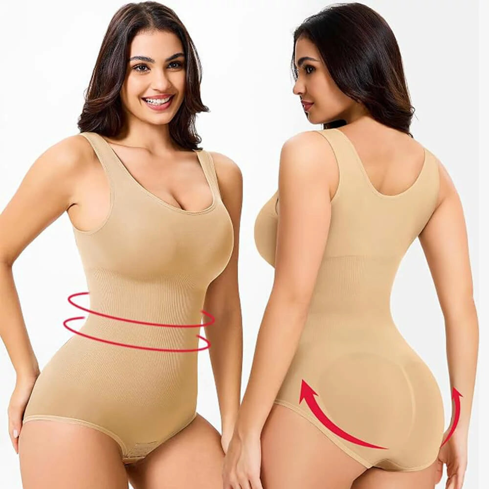 Women's Scoop Neck Bodysuit Tummy Control Shapewear