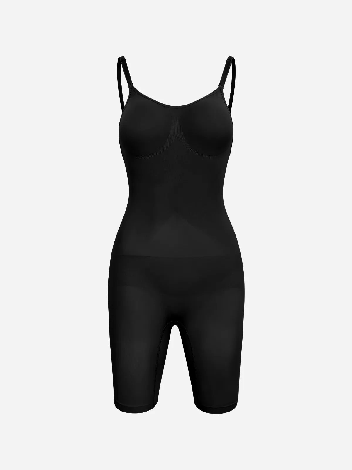 Women's Seamless V-Neck Mid-Thigh Bodysuit Tummy Control