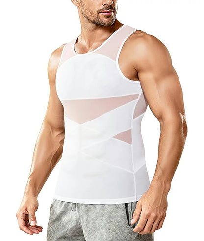 Men's Compression Tank Top Mesh Double-Layer