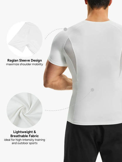 Men's Quick-Dry Gym Compression Shirt Short Sleeve