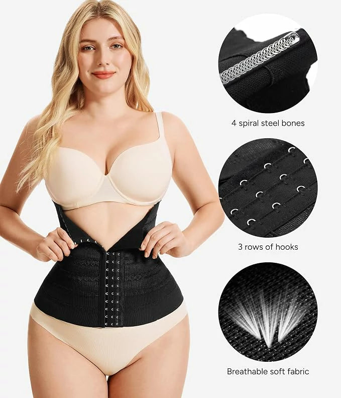 Women's 4 Steel Boned Breathable Waist Trainer Tummy Control