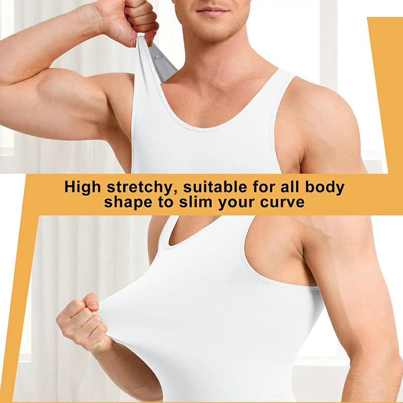 Men's Seamless Sleeveless Compression Bodysuit