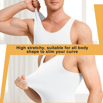 Men's Seamless Sleeveless Compression Bodysuit