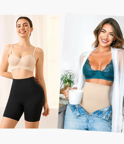 Women's Mid-Rise Built-in Hip and Butt Pads Shapewear Shorts