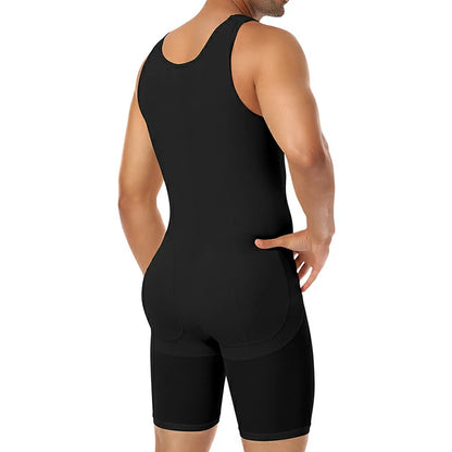 Men's Colombian Faja Full Body Shaper Bodysuit with Zipper
