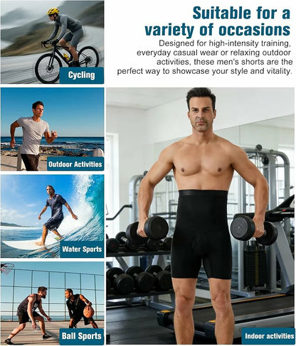 Men's High Waist Breathable Tummy Control Shapewear Shorts
