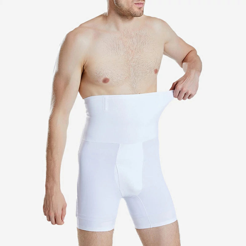 Men's High Waist Seamless Tummy Control Shapewear Shorts