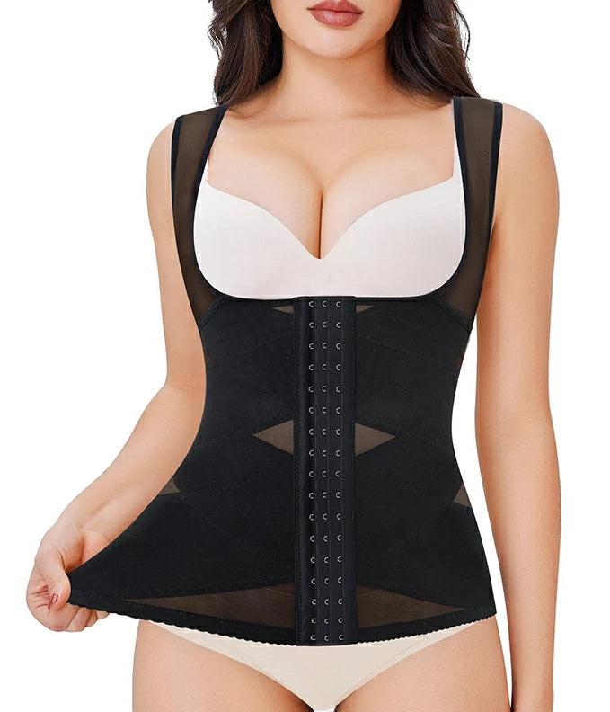 Women's Steel Boned Shapewear Vest Tummy Control
