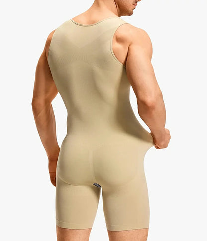 Men's Seamless Bodysuit Tummy Control Shapewear