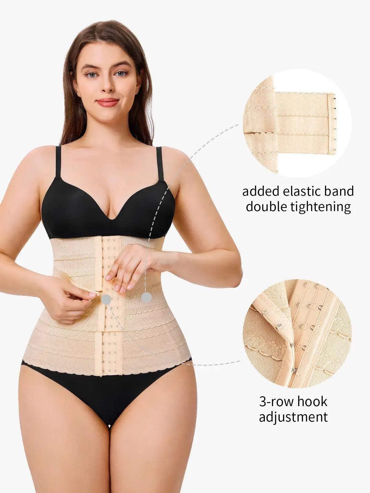 Women's 3-Segment Steel Boned Waist Trainer Tummy Control
