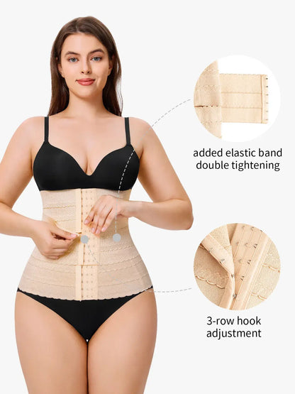 Women's 3-Segment Steel Boned Waist Trainer Tummy Control