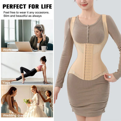 Women's 23 Steel Boned Vest Waist Trainer Tummy Control