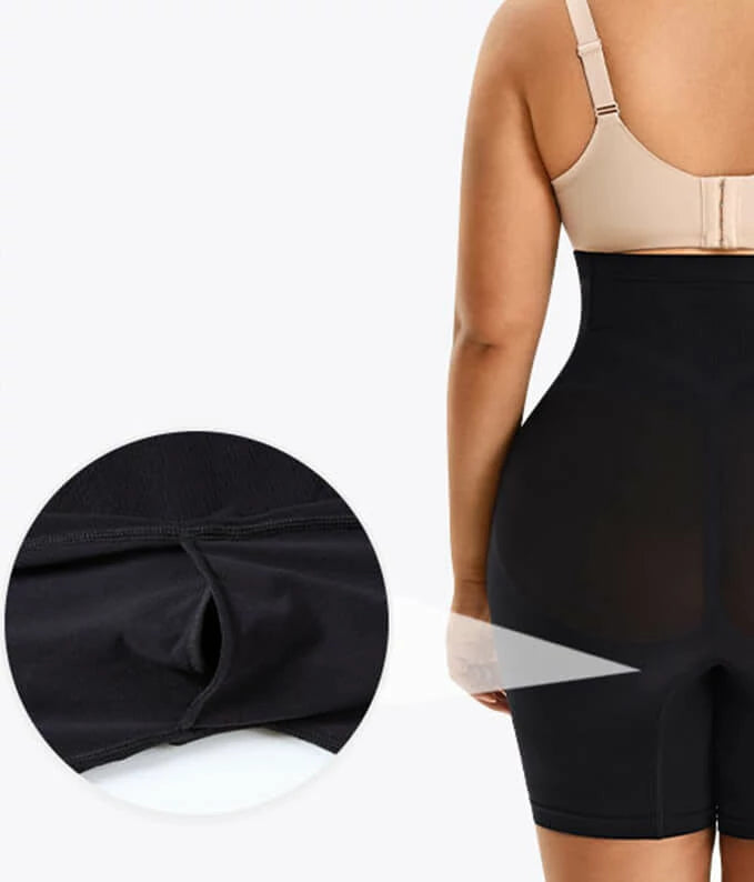 Women's High Waist Steel Bones 3D Contour Shapewear Shorts Tummy Control