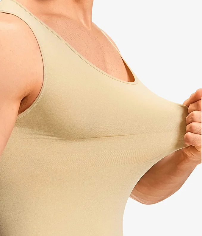 Men's Seamless Bodysuit Tummy Control Shapewear