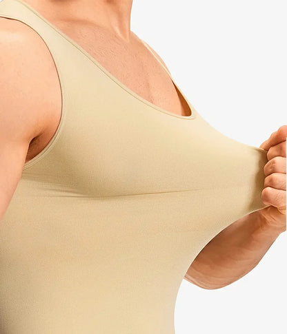 Men's Seamless Bodysuit Tummy Control Shapewear