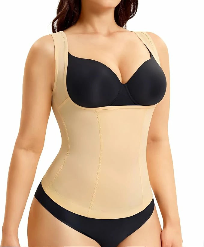 Women's U Shape Push Up Widen Straps Shapewear Tank Tummy Control