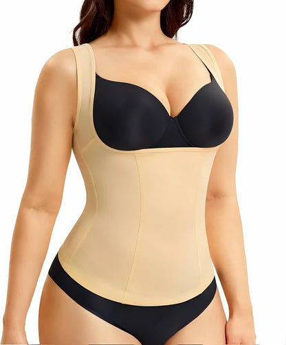 Women's U Shape Push Up Widen Straps Shapewear Tank Tummy Control