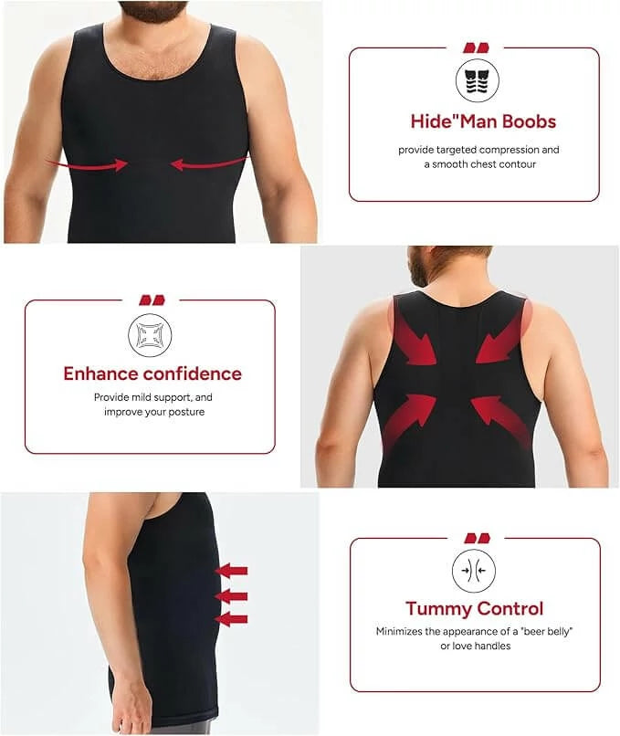 Men's Compression Tank Top for Big and Tall