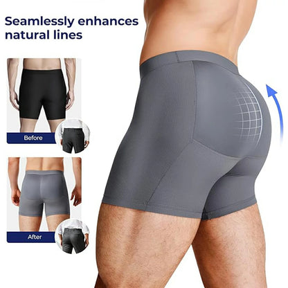 Men's Padded Shapewear Boxer Briefs Butt Lifting