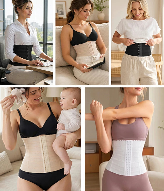 Women's 4 Steel Boned Breathable Waist Trainer Tummy Control
