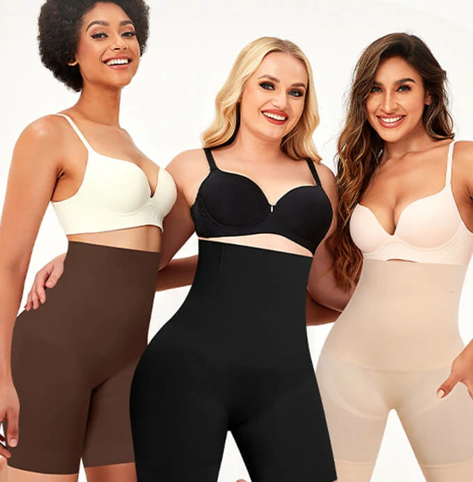 Women's High Waist Steel Bones Anti-Chafe Shorts Tummy Control