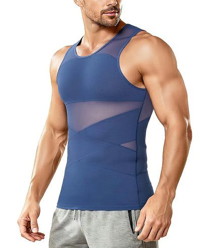 Men's Compression Tank Top Mesh Double-Layer