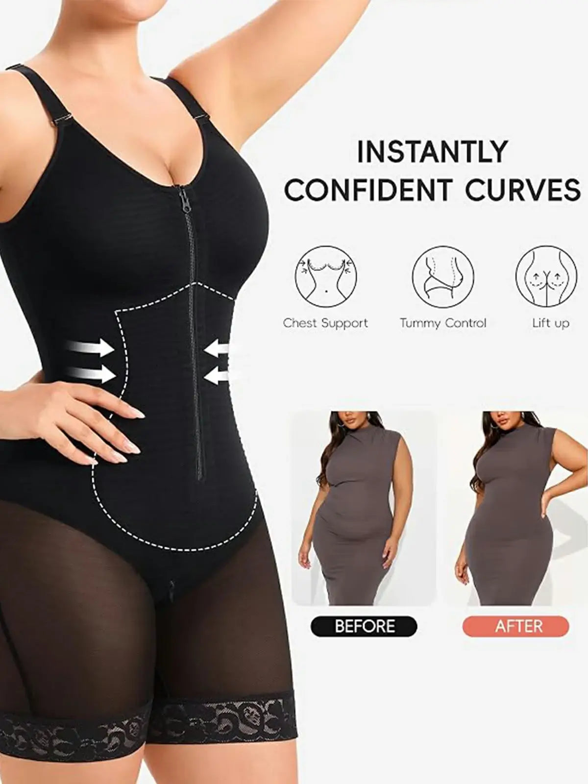 Women's Shapewear Bodysuit Tummy Control Butt Lift