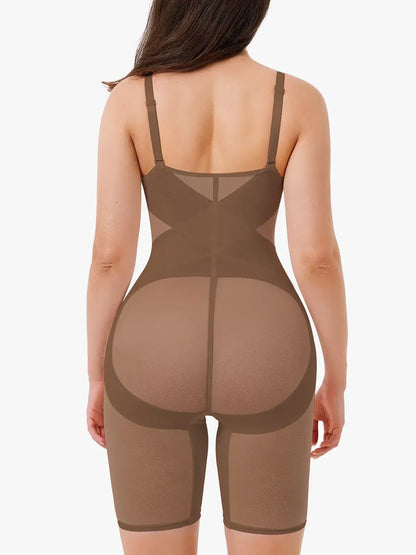 Women's V-Neck Bodysuit Tummy Control Butt Lift