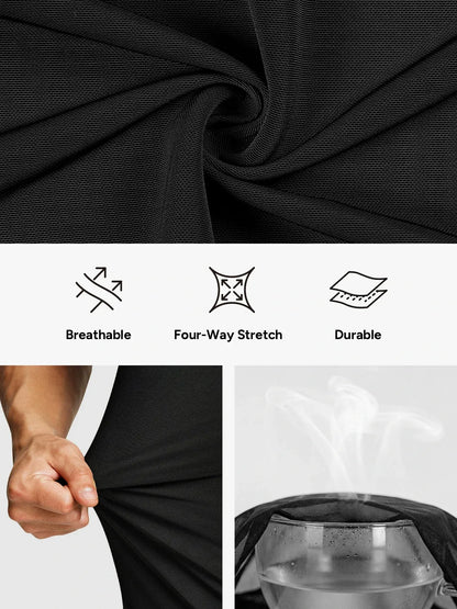 Men's Dual-Layer Zippered Compression Tank Top (2-Pack)